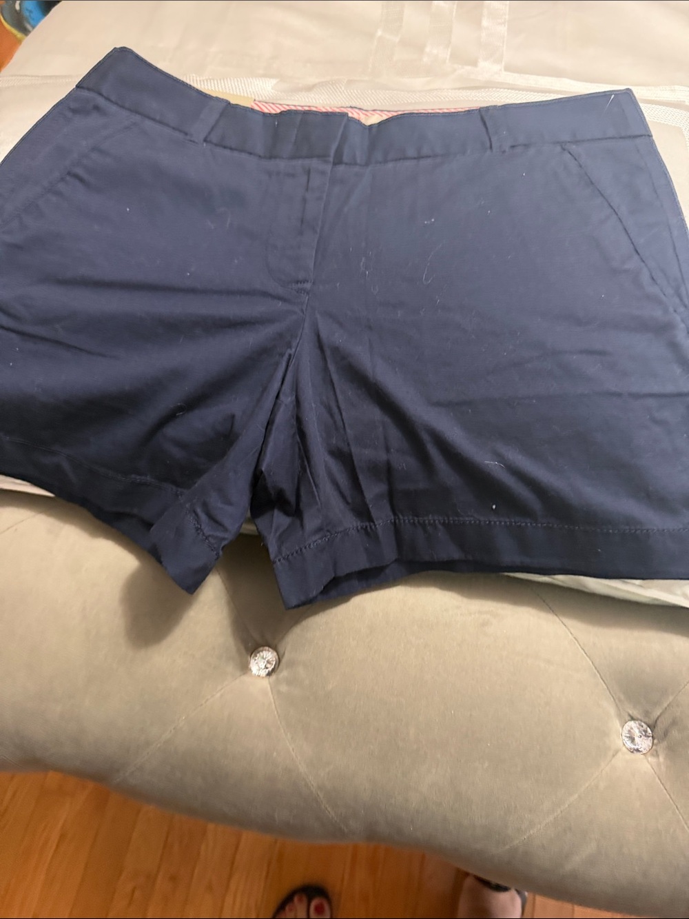 J. Crew Navy High-Rise Cotton Blend Shorts